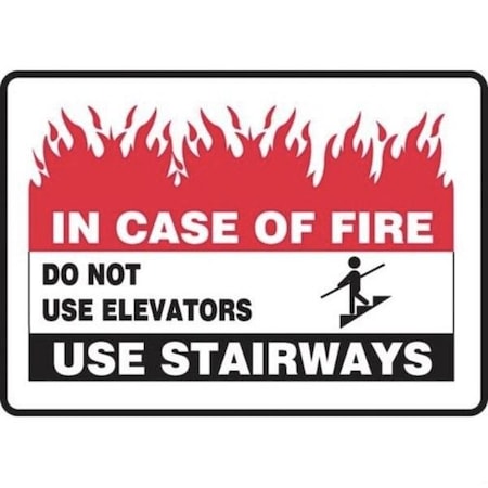 Accuform ANSI SAFETY SIGN IN CASE OF FIRE DO MEXT581VA MEXT581VA